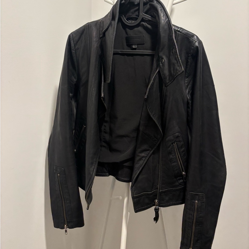 Aritzia Mackage Black Leather Jacket